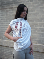 draped loner university - t