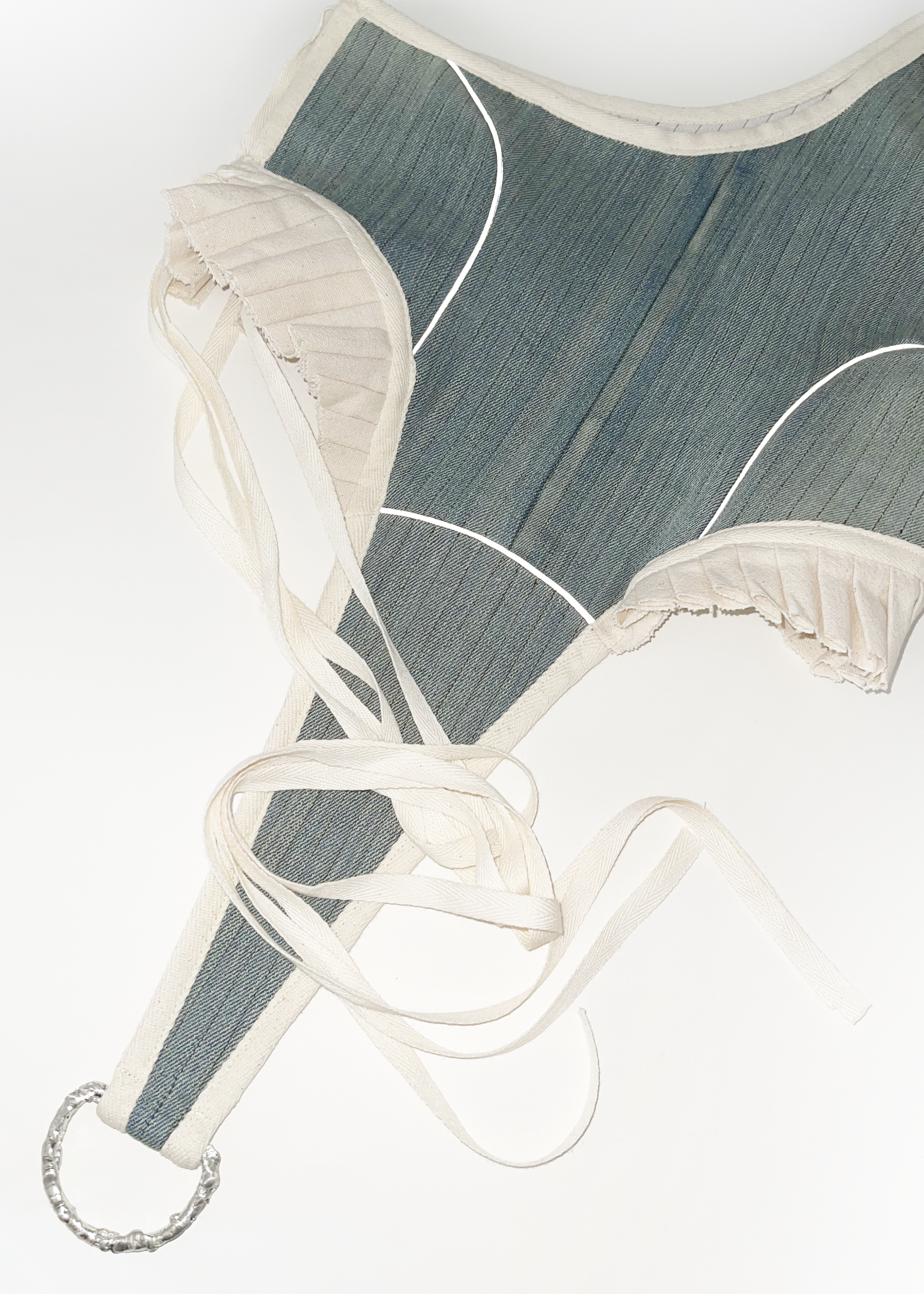 "Morphic" Quilted Denim Vest